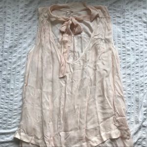 Free People Tie-Neck Blouse